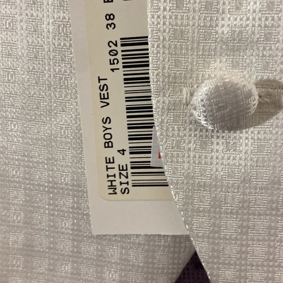 Kids Dream White Square Pattern Vest Tie Set Boys 4 - Picture 4 of 4